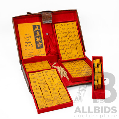 Vintage Mahjong Set in Original Case