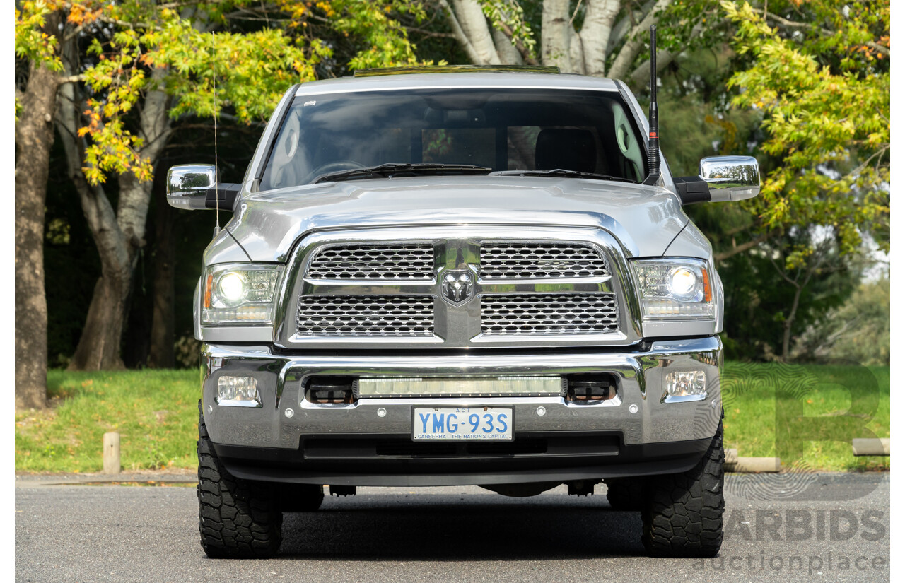 10/2017 (ASV) Dodge Ram 2500 HD Laramie RamBox (4x4) 4d Crew Cab Utility Bright Silver Metallic Turbo Diesel Cummins 6.7L