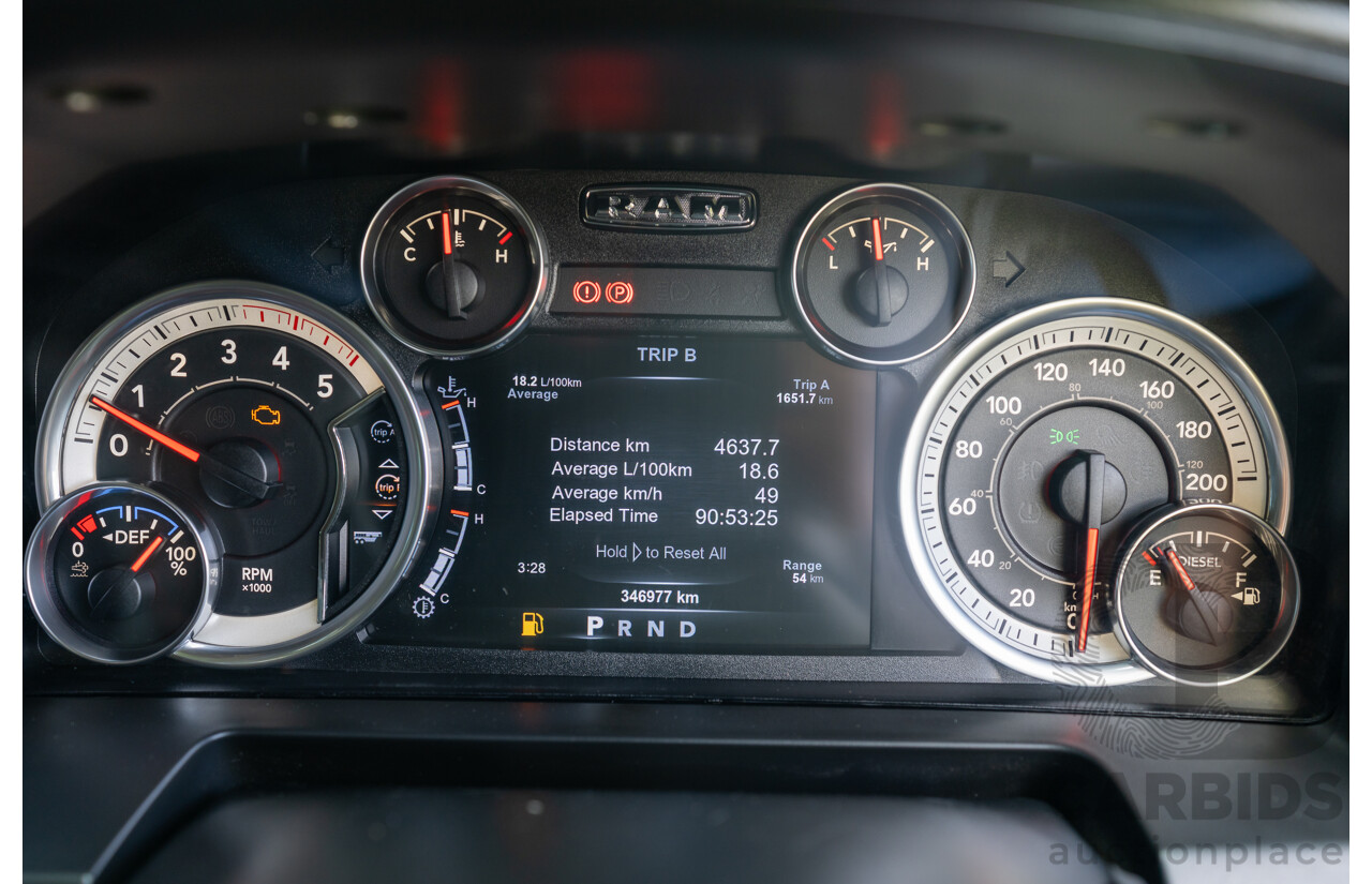 10/2017 (ASV) Dodge Ram 2500 HD Laramie RamBox (4x4) 4d Crew Cab Utility Bright Silver Metallic Turbo Diesel Cummins 6.7L