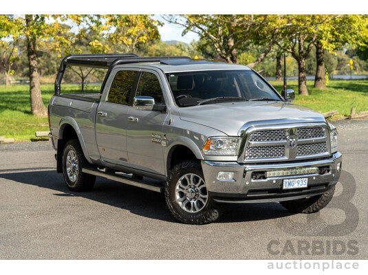 10/2017 (ASV) Dodge Ram 2500 HD Laramie RamBox (4x4) 4d Crew Cab Utility Bright Silver Metallic Turbo Diesel Cummins 6.7L