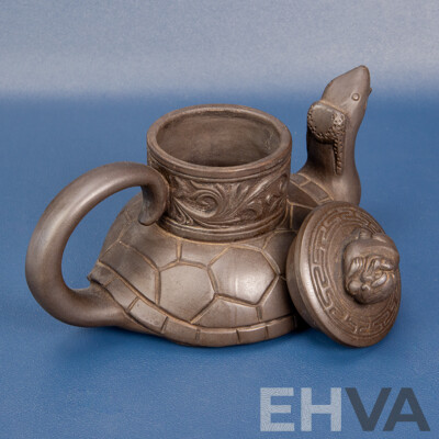 Chinese Yixing Zisha Clay Teapot in Dragon Turtle Form