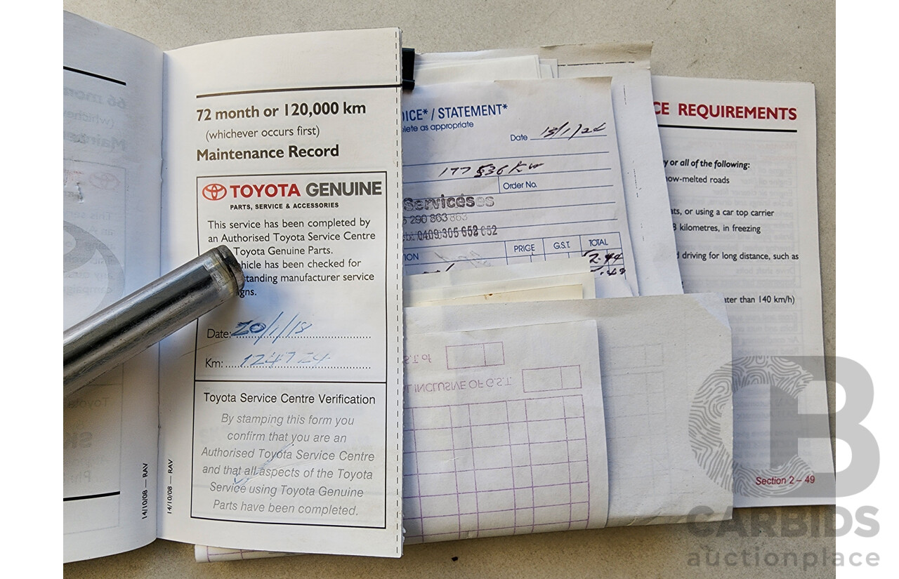 7/2009 Toyota Rav4 SX6 GSA33R 08 UPGRADE 4d Wagon Blue 3.5L