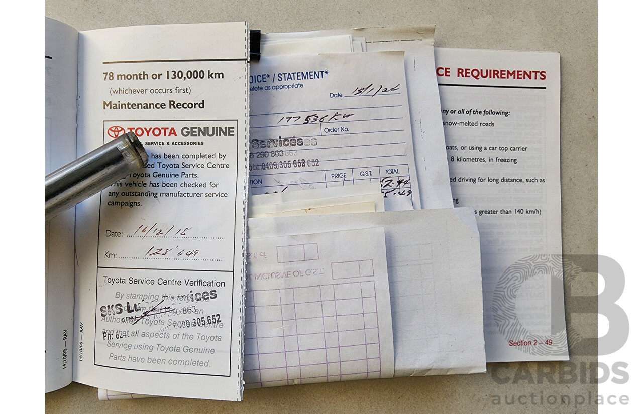 7/2009 Toyota Rav4 SX6 GSA33R 08 UPGRADE 4d Wagon Blue 3.5L