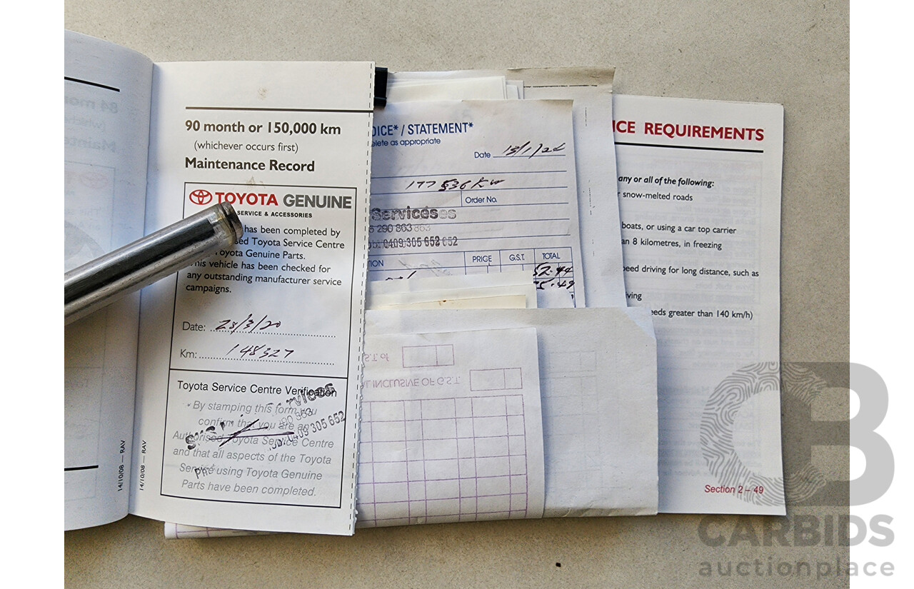 7/2009 Toyota Rav4 SX6 GSA33R 08 UPGRADE 4d Wagon Blue 3.5L