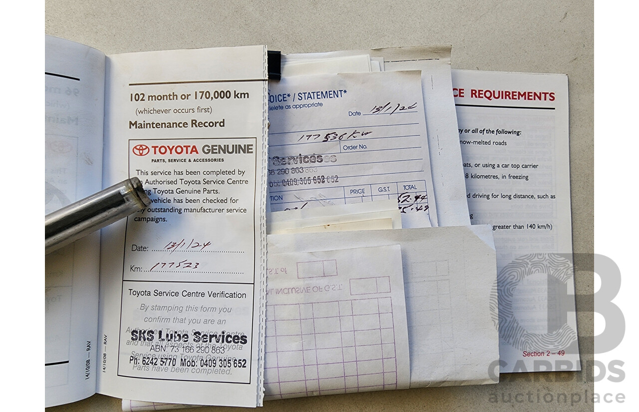 7/2009 Toyota Rav4 SX6 GSA33R 08 UPGRADE 4d Wagon Blue 3.5L