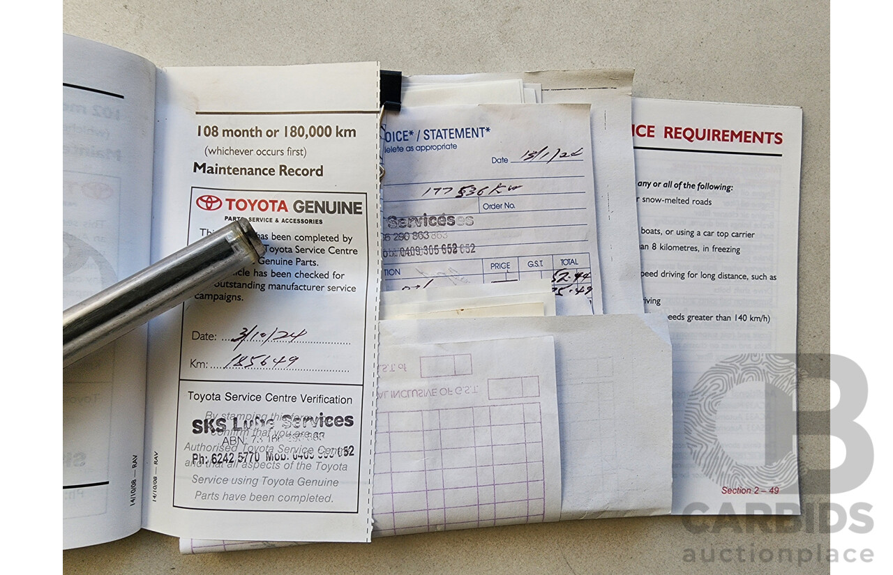 7/2009 Toyota Rav4 SX6 GSA33R 08 UPGRADE 4d Wagon Blue 3.5L