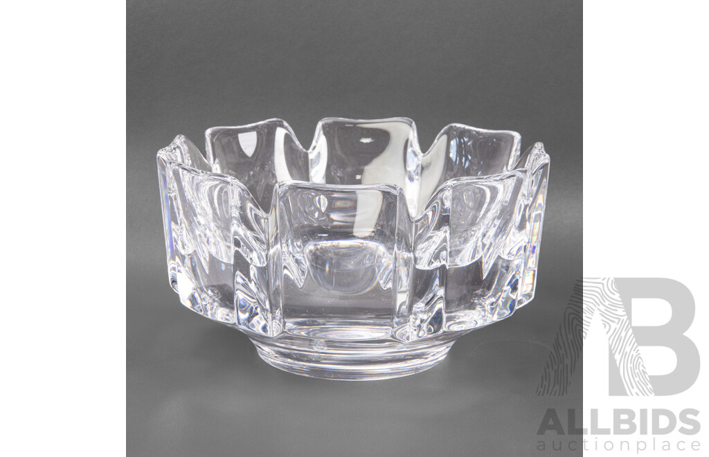 Orrefors Thick Gauge Cut Glass Bowl