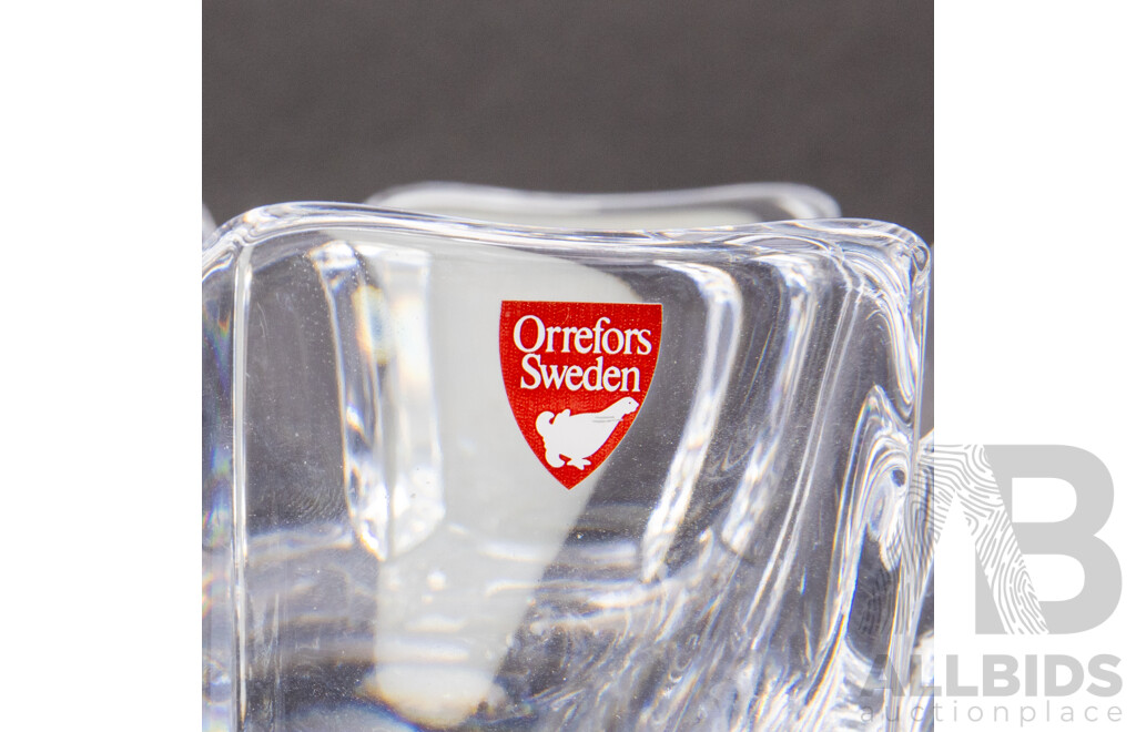 Orrefors Thick Gauge Cut Glass Bowl