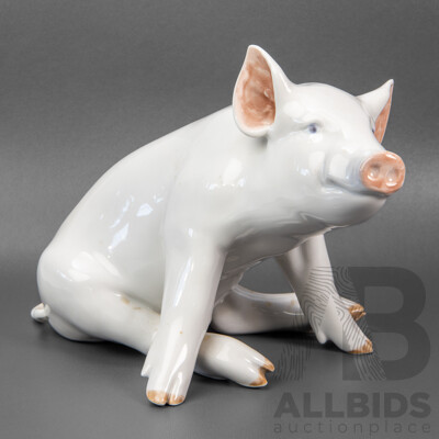 Royal Copenhagen Glazed Porcelain Sow Figure
