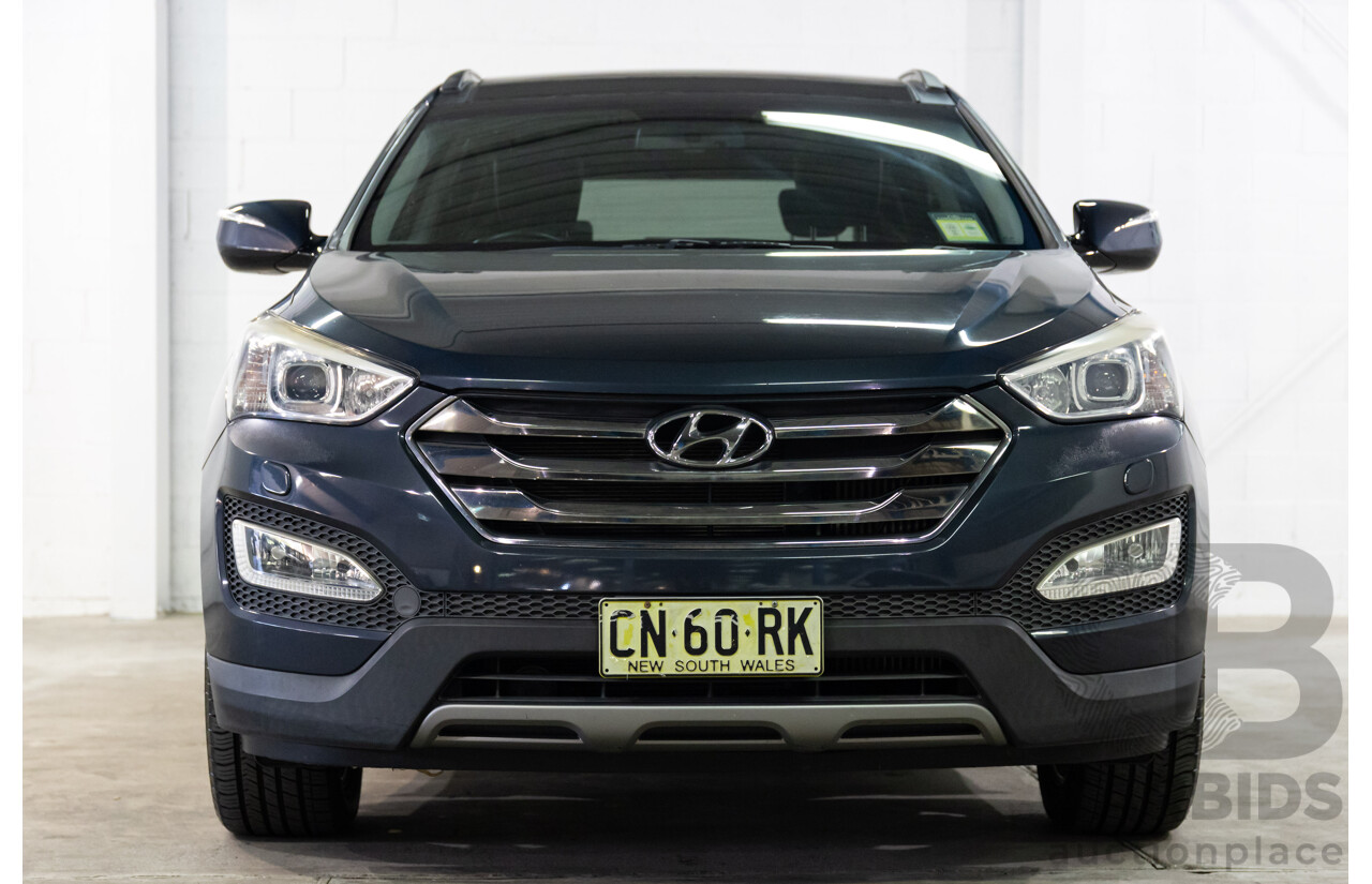 02/2014 Hyundai Santa Fe Highlander CRDi (AWD) DM 4d Wagon Marlin Blue Metallic Turbo Diesel 2.2L