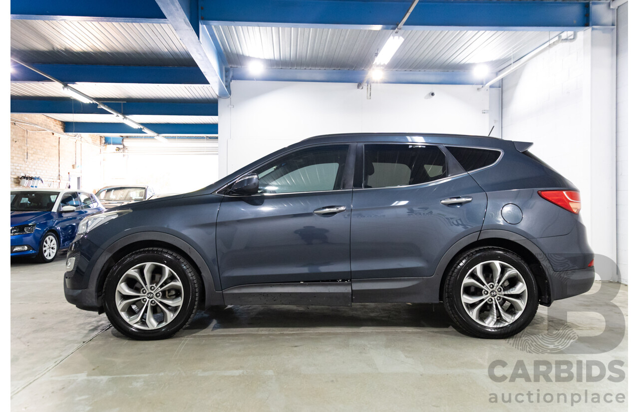 02/2014 Hyundai Santa Fe Highlander CRDi (AWD) DM 4d Wagon Marlin Blue Metallic Turbo Diesel 2.2L
