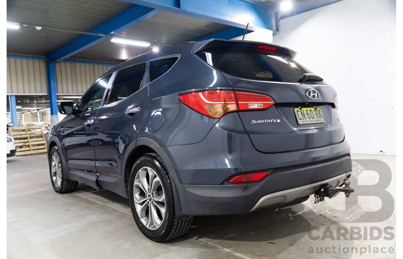 02/2014 Hyundai Santa Fe Highlander CRDi (AWD) DM 4d Wagon Marlin Blue Metallic Turbo Diesel 2.2L