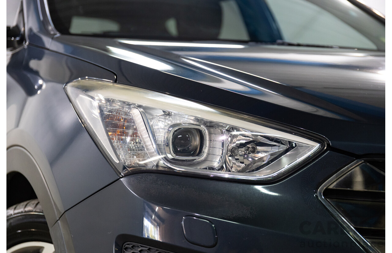 02/2014 Hyundai Santa Fe Highlander CRDi (AWD) DM 4d Wagon Marlin Blue Metallic Turbo Diesel 2.2L