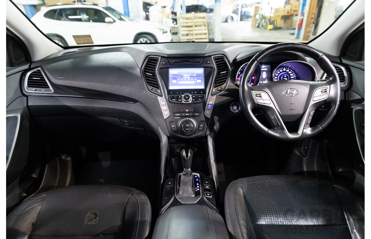 02/2014 Hyundai Santa Fe Highlander CRDi (AWD) DM 4d Wagon Marlin Blue Metallic Turbo Diesel 2.2L