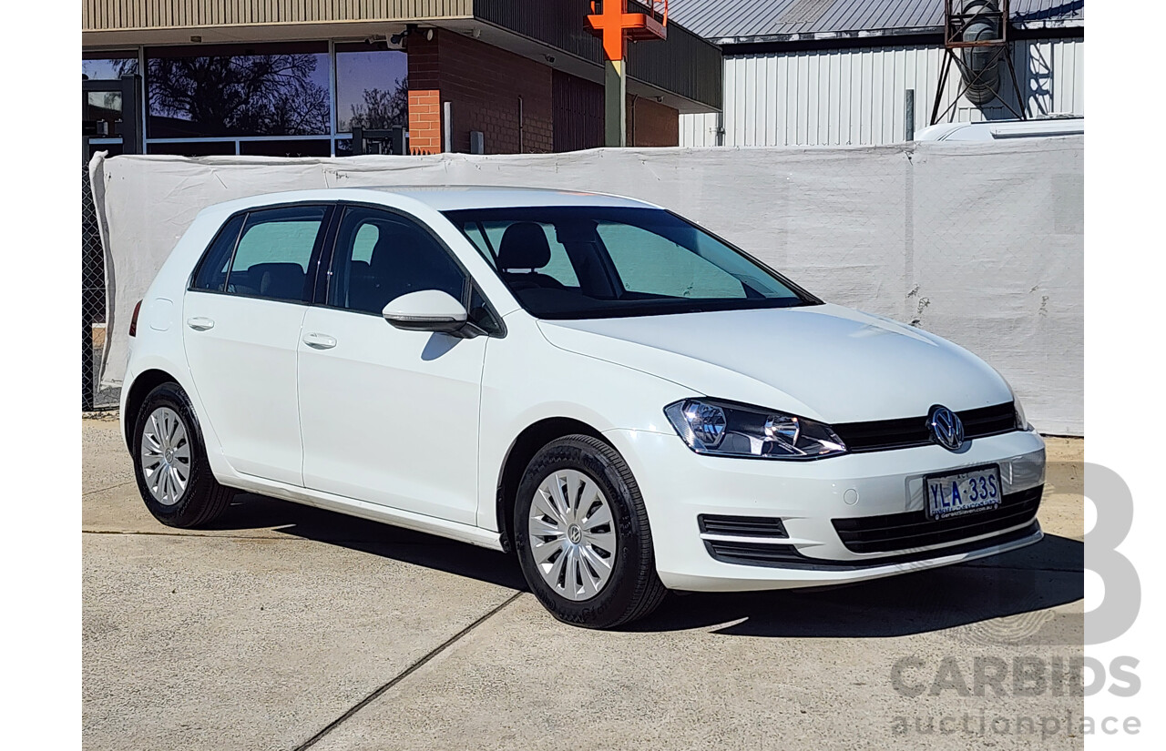 9/2015 Volkswagen Golf 92 TSI Trendline AU MY16 5d Hatchback White 1.4L