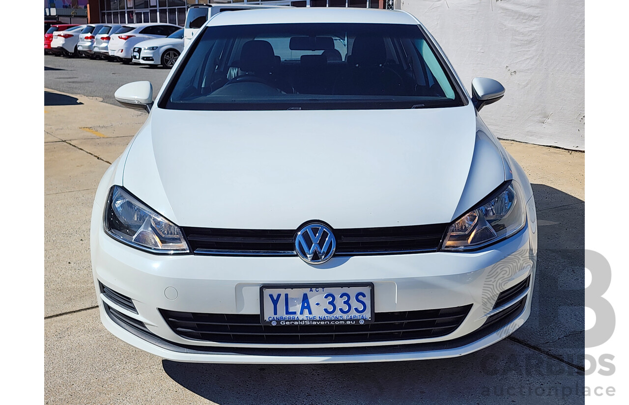 9/2015 Volkswagen Golf 92 TSI Trendline AU MY16 5d Hatchback White 1.4L