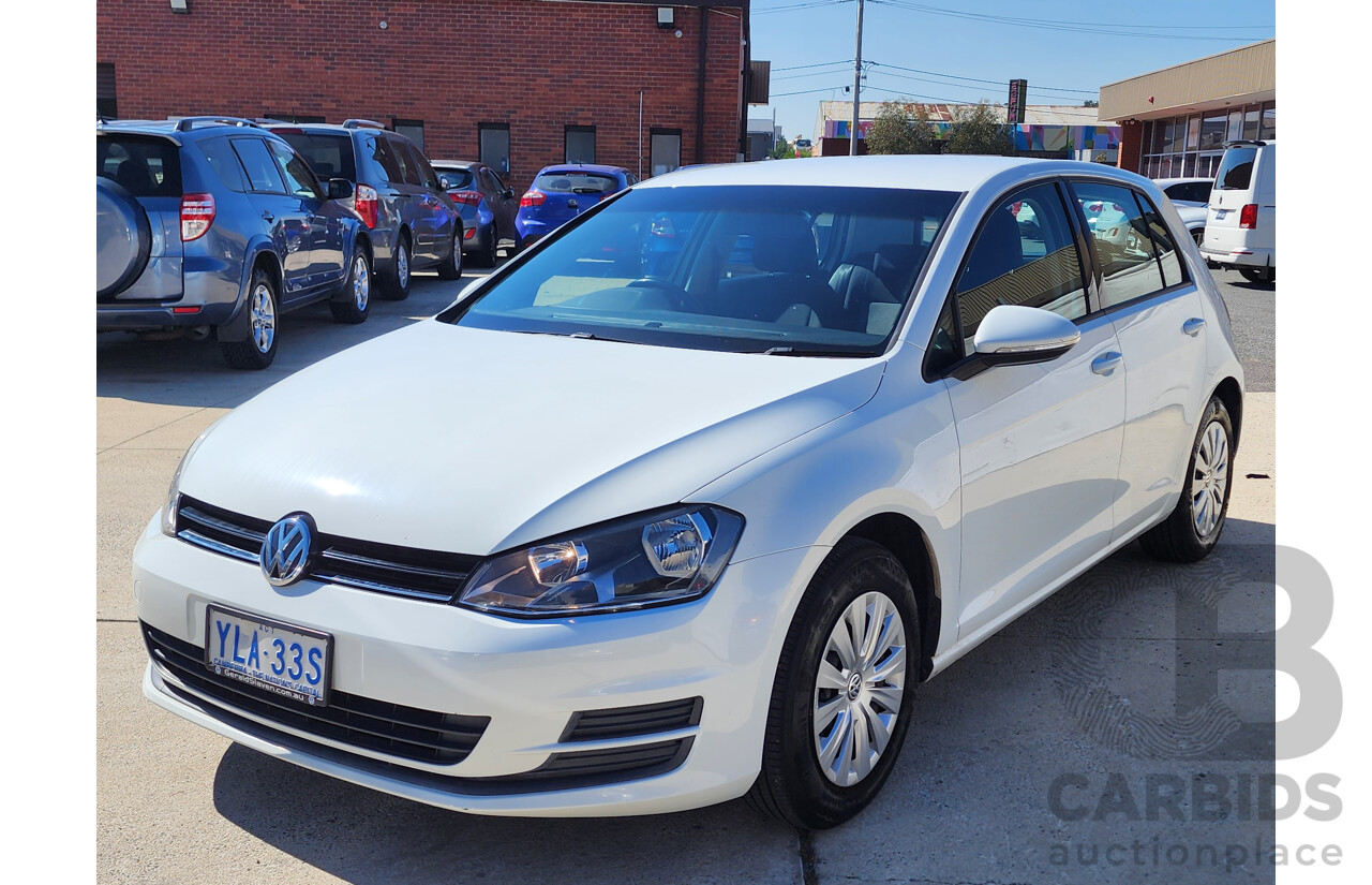 9/2015 Volkswagen Golf 92 TSI Trendline AU MY16 5d Hatchback White 1.4L