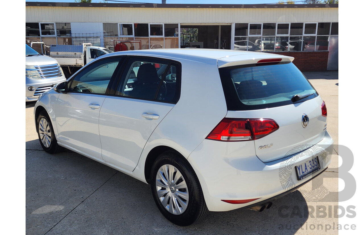 9/2015 Volkswagen Golf 92 TSI Trendline AU MY16 5d Hatchback White 1.4L