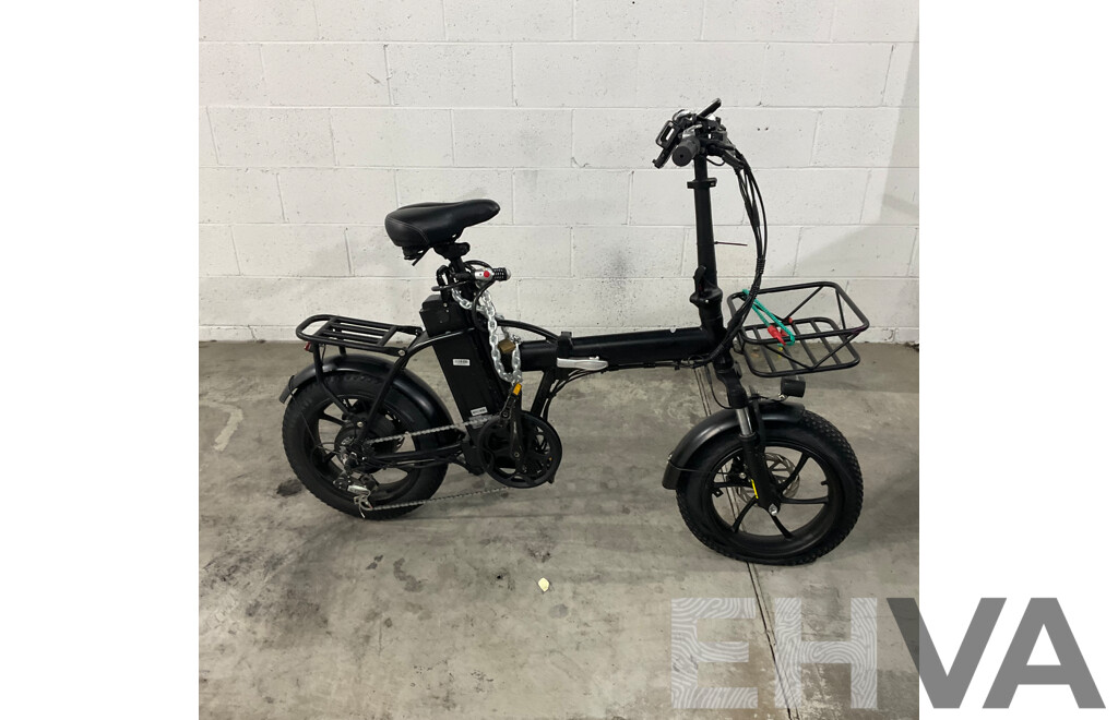 Black Foldable E-bike