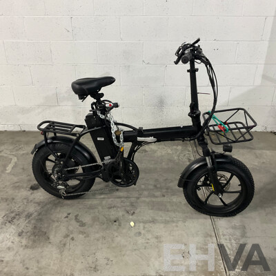 Black Foldable E-bike