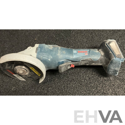 Bosch GWS- 18V-15P Cordless Angle Grinder with Assorted Accessories