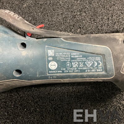 Bosch GWS- 18V-15P Cordless Angle Grinder with Assorted Accessories