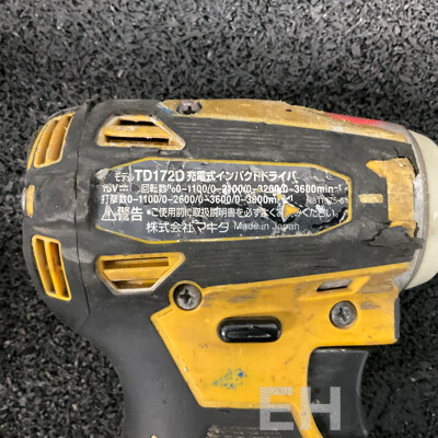 Makita TD172D Impact Driver (Japan) with 3 Batteries