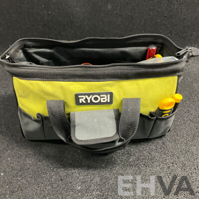 Assorted Hand Tools in Ryobi Carry Bag
