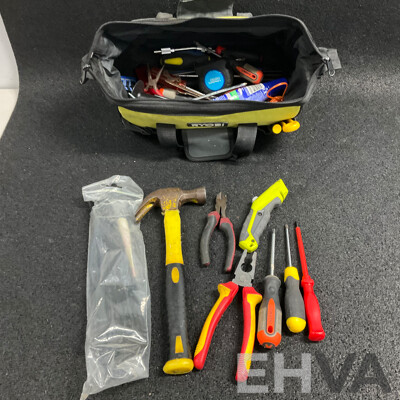 Assorted Hand Tools in Ryobi Carry Bag