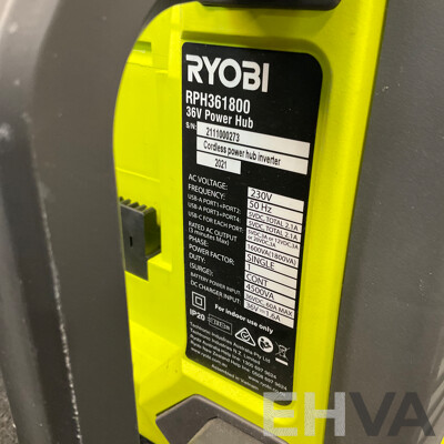 RYOBI 36V Power Station Inverter with Two 4.Ah 36V Batteries - Lot of 3