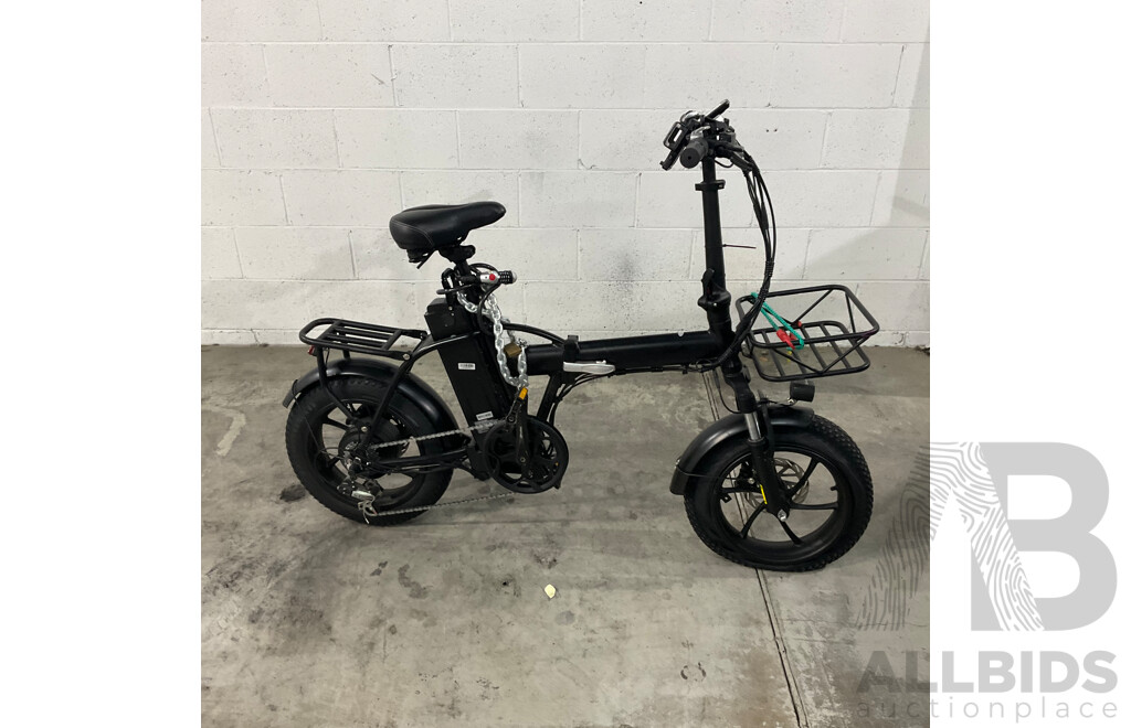 Black Foldable E-bike