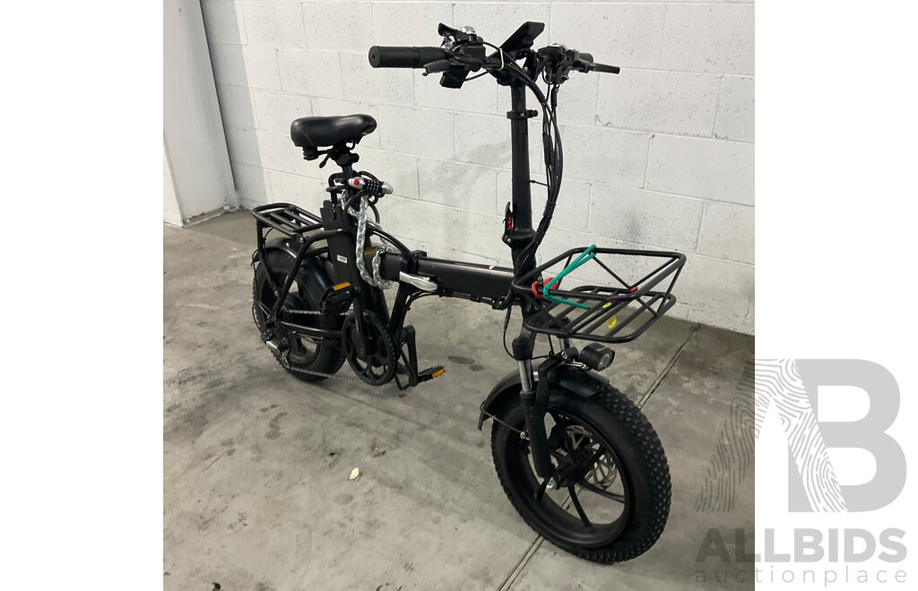 Black Foldable E-bike