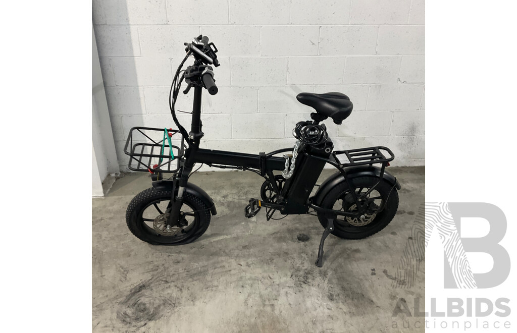 Black Foldable E-bike