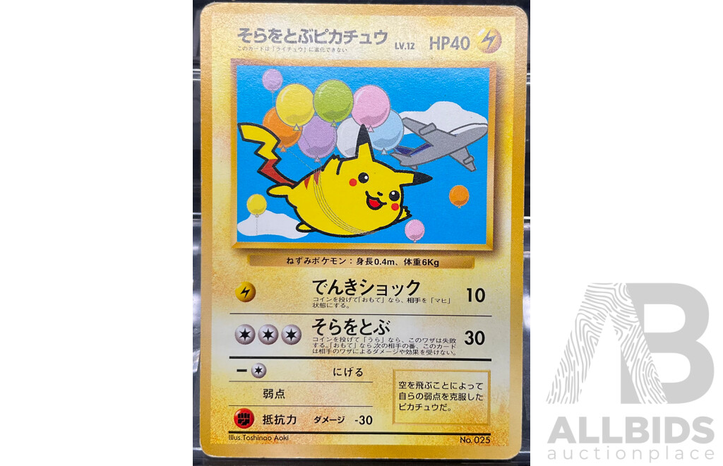 1996 Pokémon Surfing Pikachu & Flying Pikachu XY Promo (JP) Illustration Card - Lot of 2