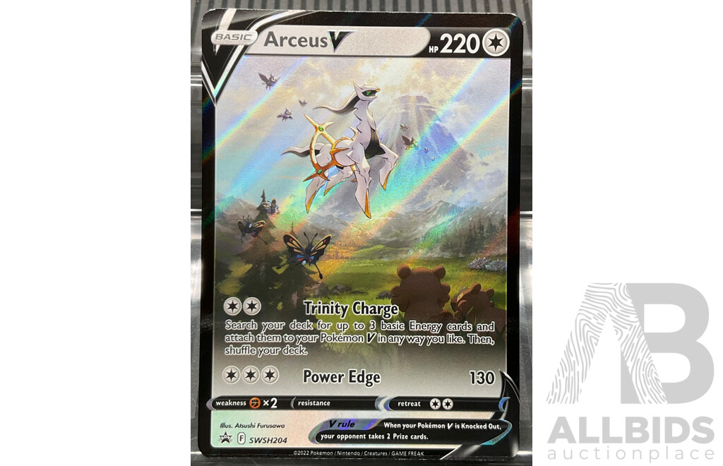 2022 Pokémon SWSH204 ArceusV Illustration Card - Black Star Promo (EN)