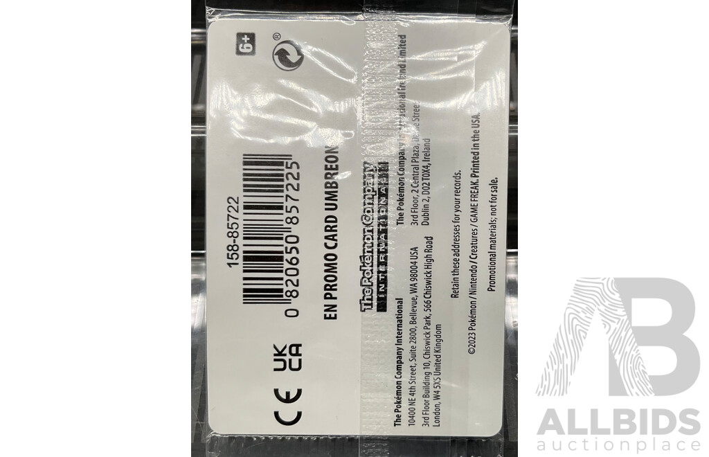 2023 Pokemon 130/197 Umbreon Moolight EB Games Stamp Promo Card (EN) - Sealed