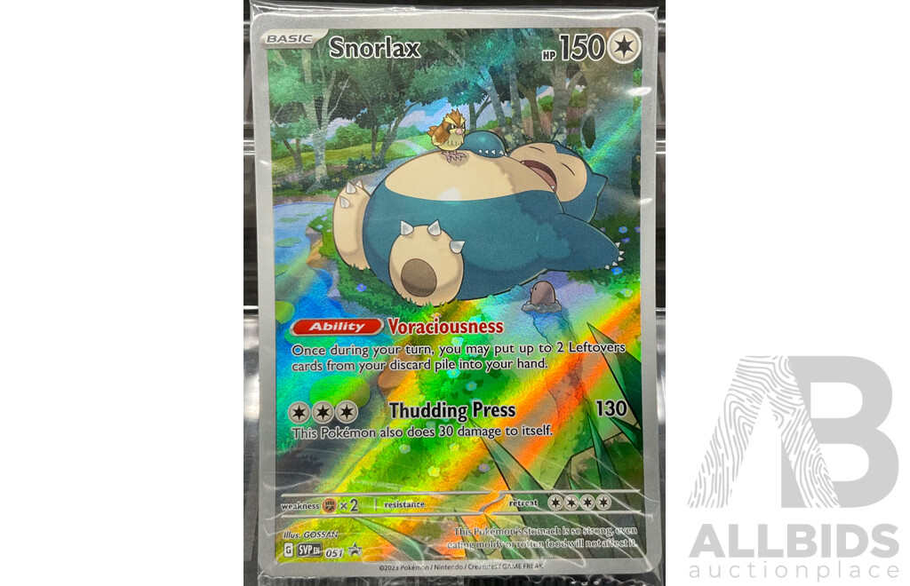 2023 Pokemon Black Star Promo 051 Snorlax Illustration Card (EN) - Sealed