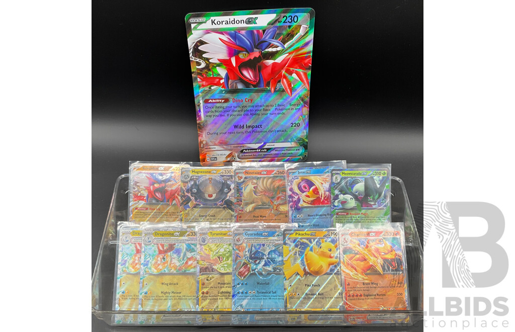 Pokemon Ex TCG English Collection Includes Jumbo Card, Pikachu, Charizard, Gyarados and More - Lot of 12