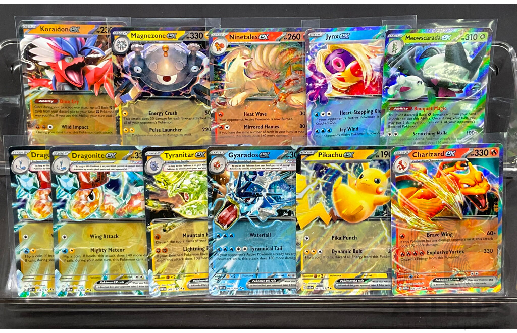 Pokemon Ex TCG English Collection Includes Jumbo Card, Pikachu, Charizard, Gyarados and More - Lot of 12