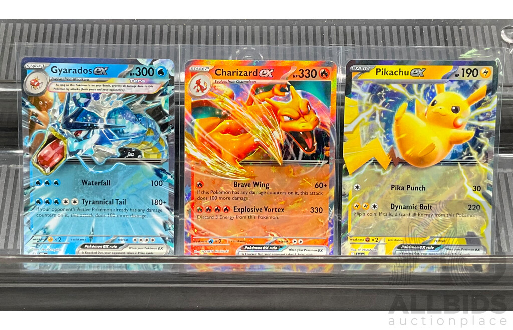 Pokemon Ex TCG English Collection Includes Jumbo Card, Pikachu, Charizard, Gyarados and More - Lot of 12