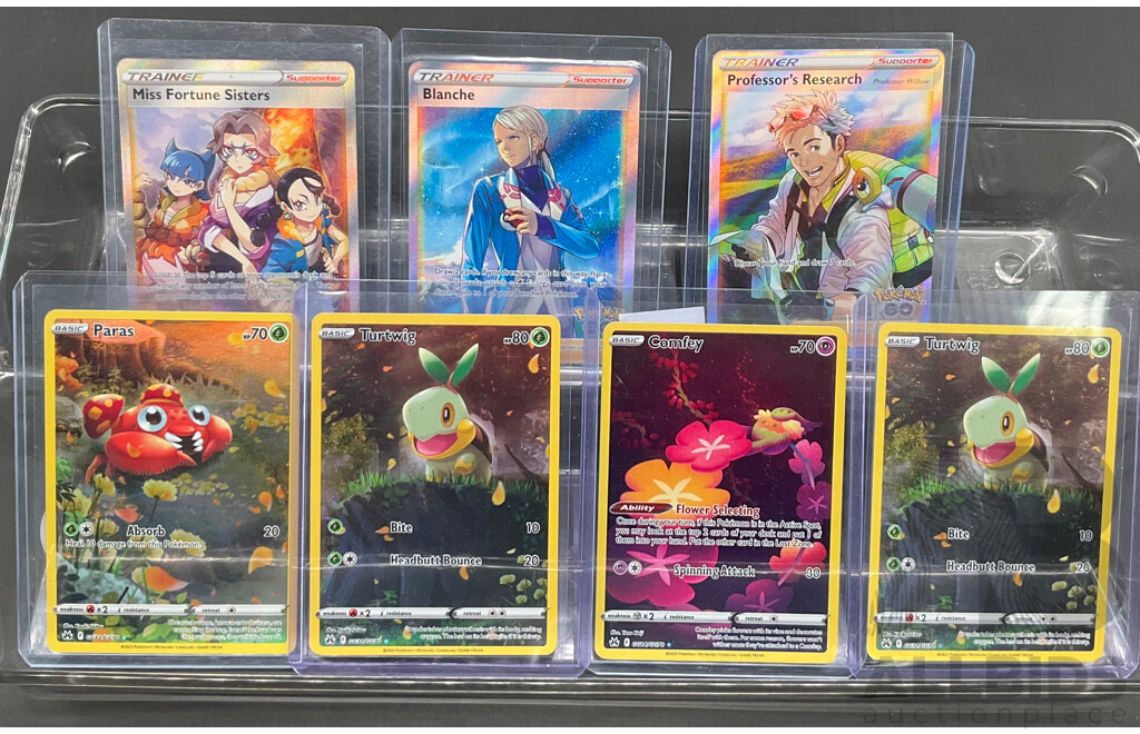 Collection of Seven English Pokemon Trainer & Illustration Cards