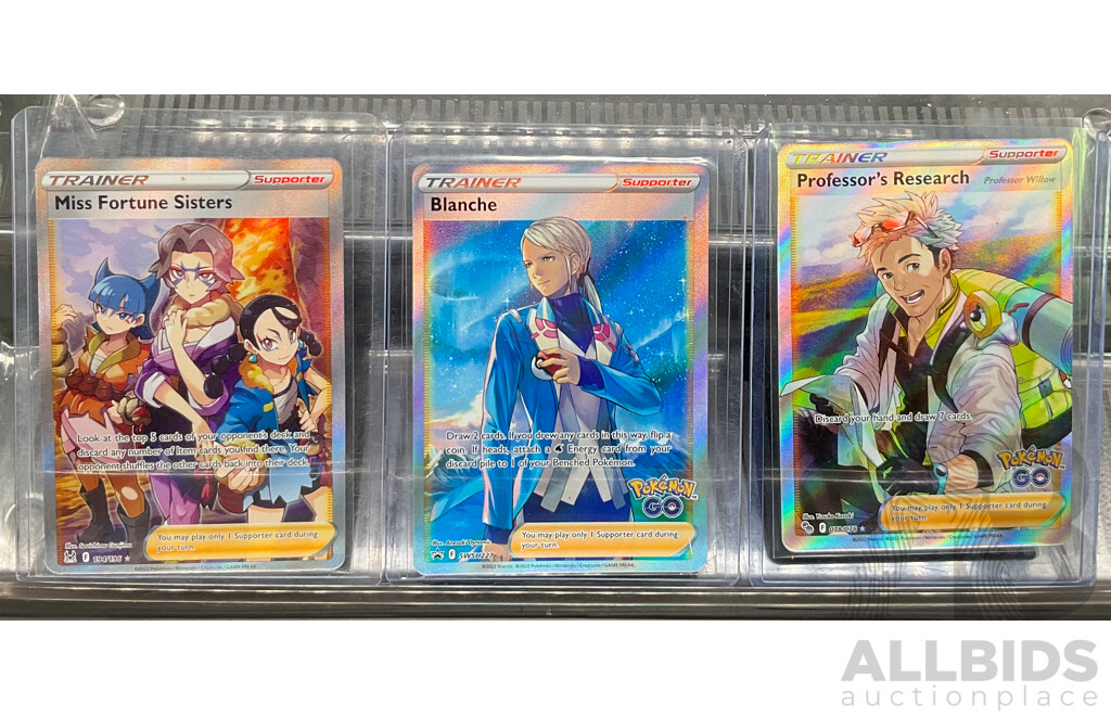 Collection of Seven English Pokemon Trainer & Illustration Cards