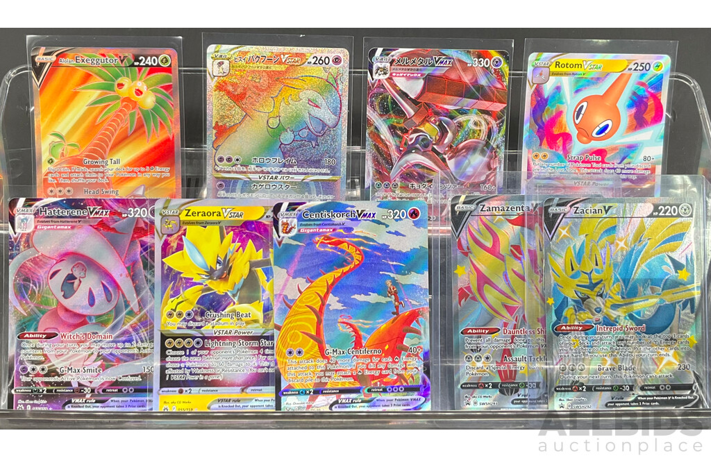 Collection of Nine Pokemon V,Vstar, VMax Trading Cards (JP&EN)