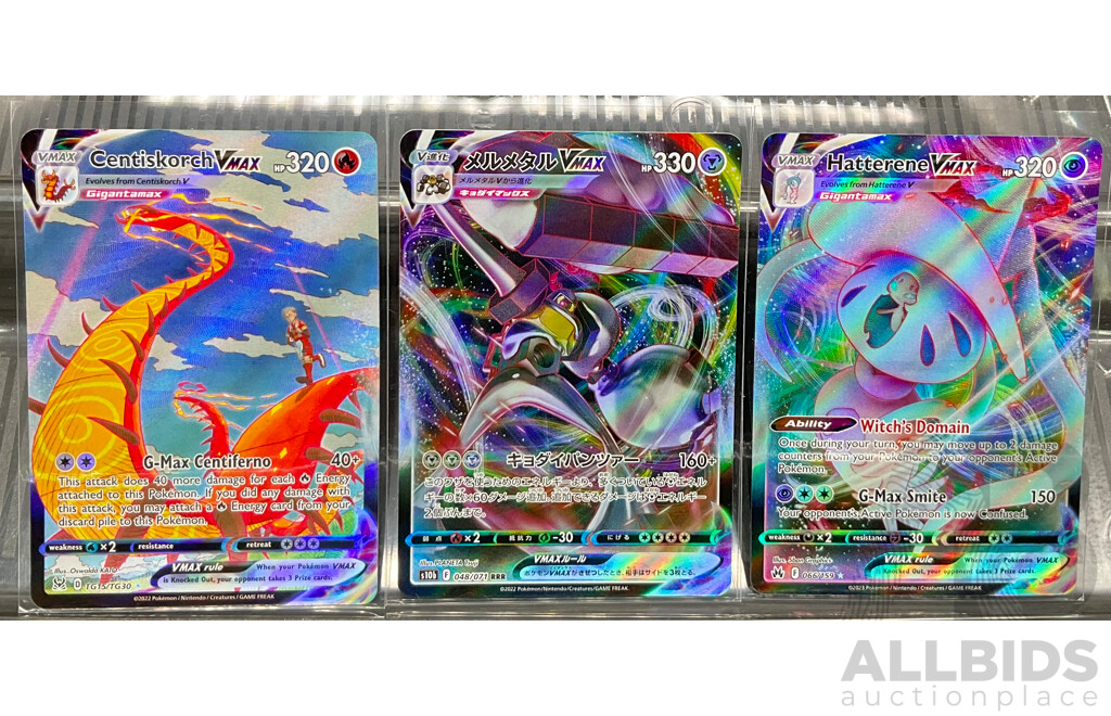 Collection of Nine Pokemon V,Vstar, VMax Trading Cards (JP&EN)