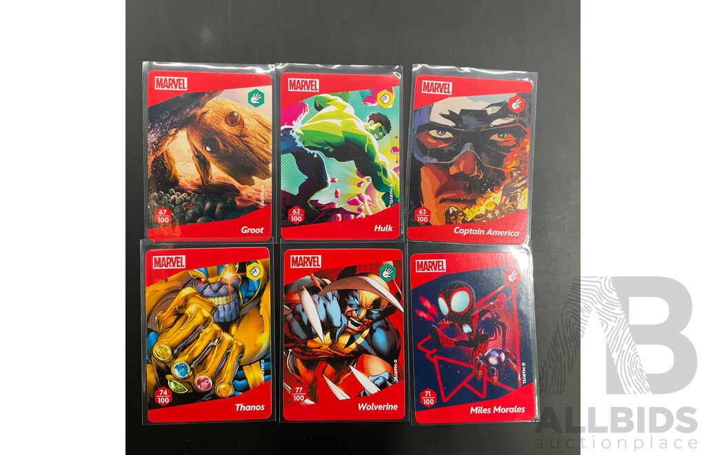 Collection of  Marvel, Disney Wonders, the Flash Cards & Sticker
