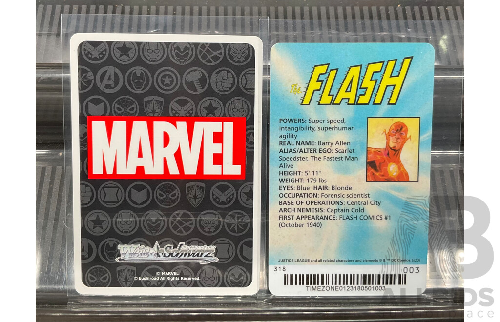 Collection of  Marvel, Disney Wonders, the Flash Cards & Sticker