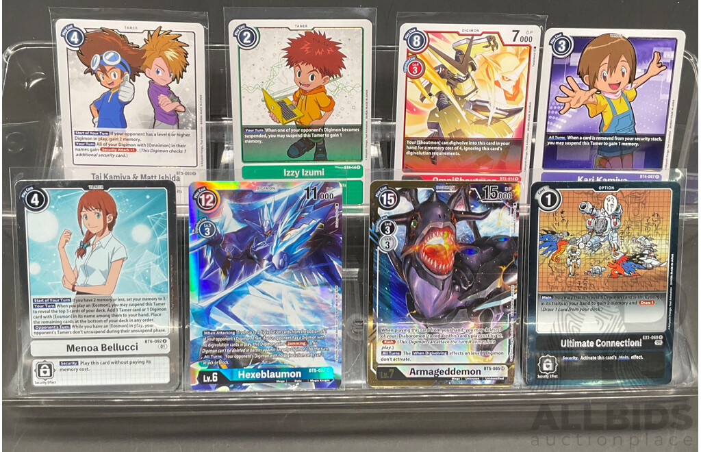 Collection of Digimon Card Game Trading Cards