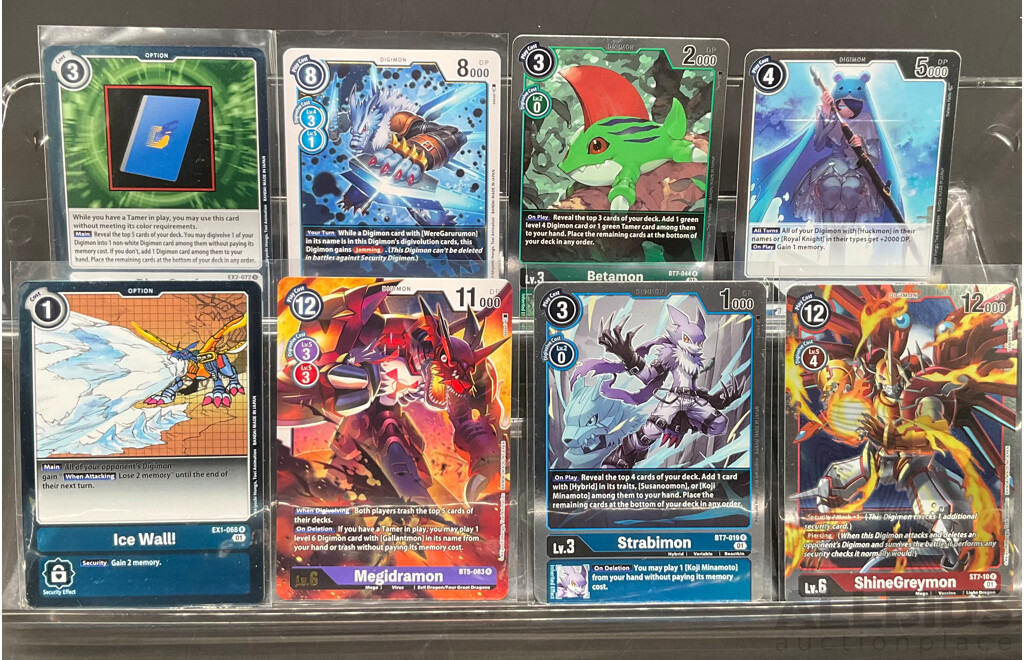 Collection of Digimon Card Game Trading Cards
