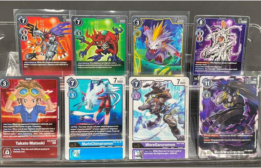 Collection of Digimon Card Game Trading Cards