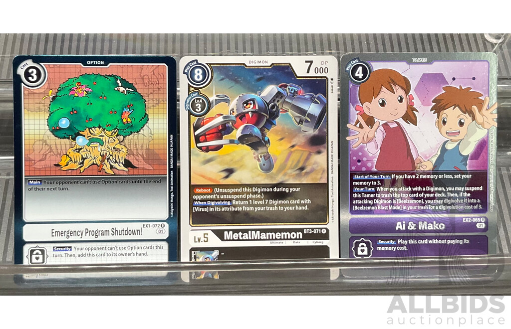Collection of Digimon Card Game Trading Cards